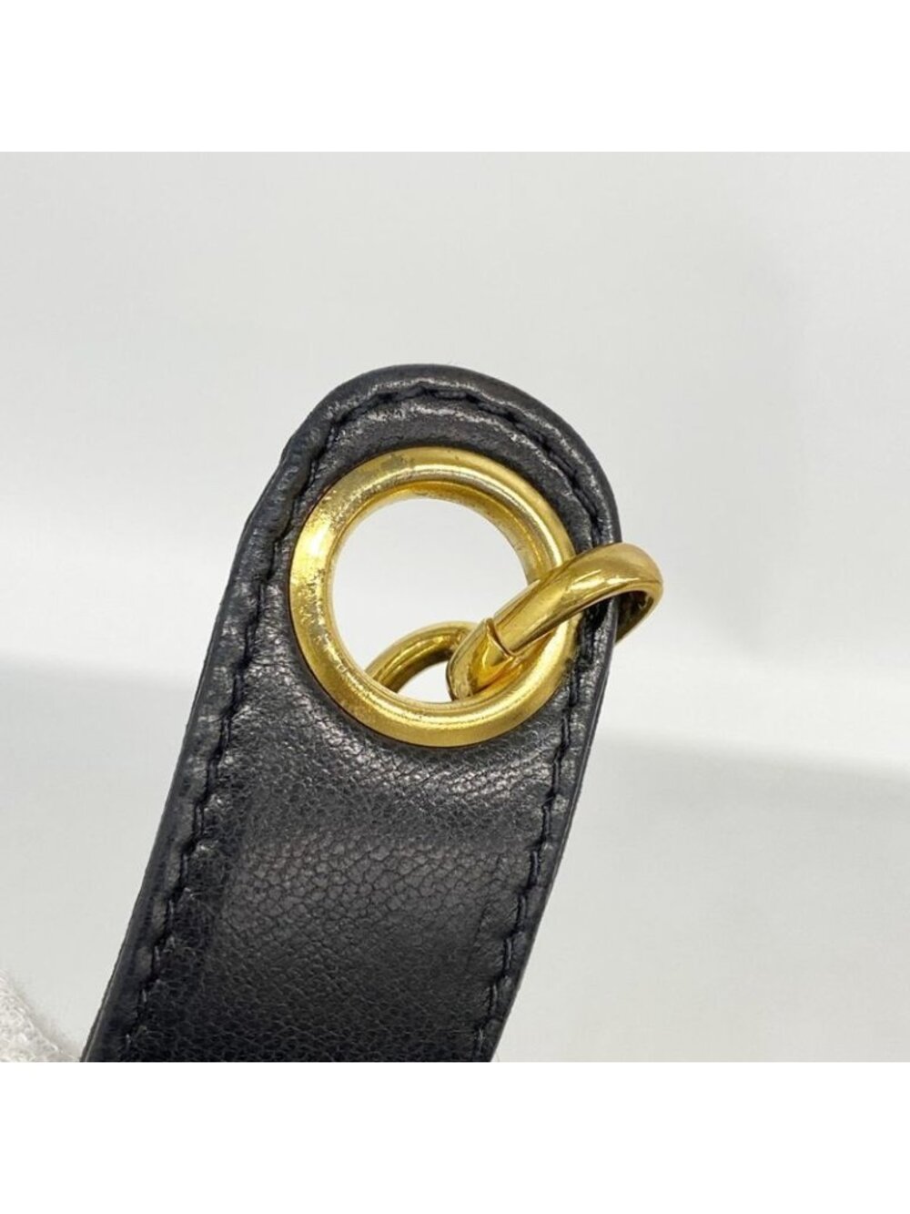 Chanel Chain Quilted Lambskin Black Gold Tote - Picture 10 of 10